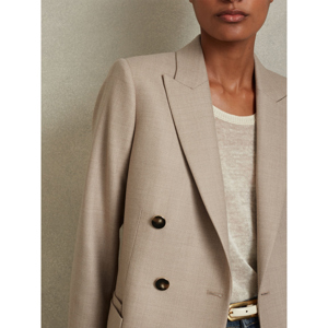 REISS HARRIET Wool Blend Double Breasted Blazer